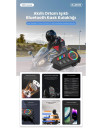 Wesdar K-291H Ambient Light IPX8 Waterproof BT 5.4 Motosiklet Kask Intercom