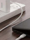 Wesdar AC353-T Hızlı Şarj Adaptörü Type-C Kablolu (Type-C + USB-A) Beyaz